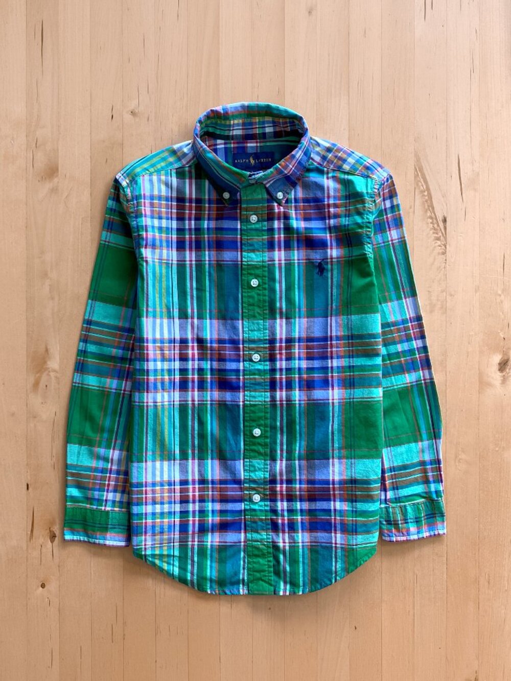 Ralph Lauren Plaid Dress Shirt Boy's 7
